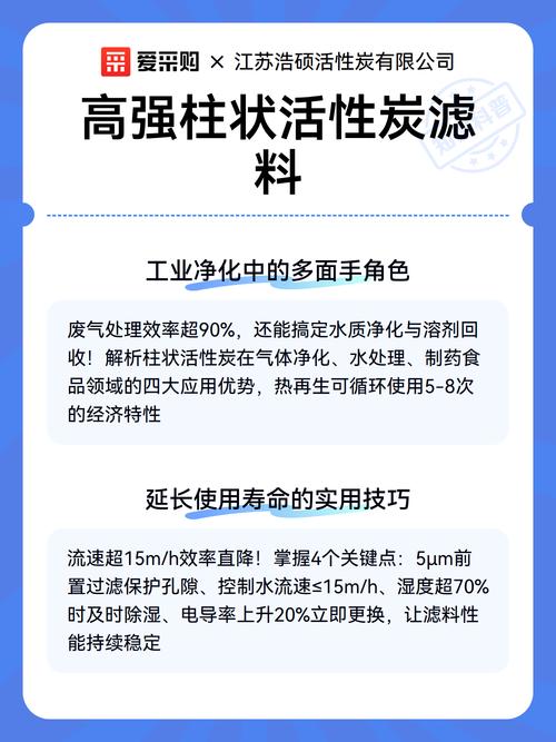 一,什么是高强柱状活性炭滤料\n\n高强柱状活性炭滤料像微型蜂窝工厂